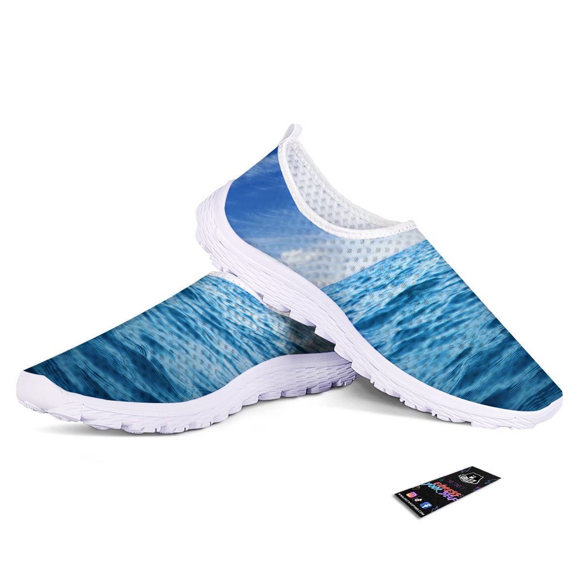 Ocean Blue Print Nurse Shoes-grizzshop
