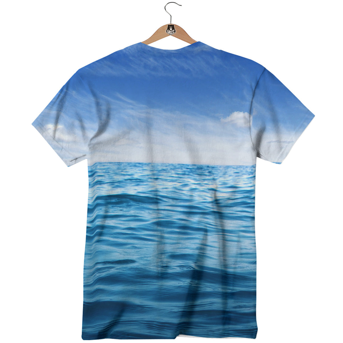 Ocean Blue Print T-Shirt-grizzshop