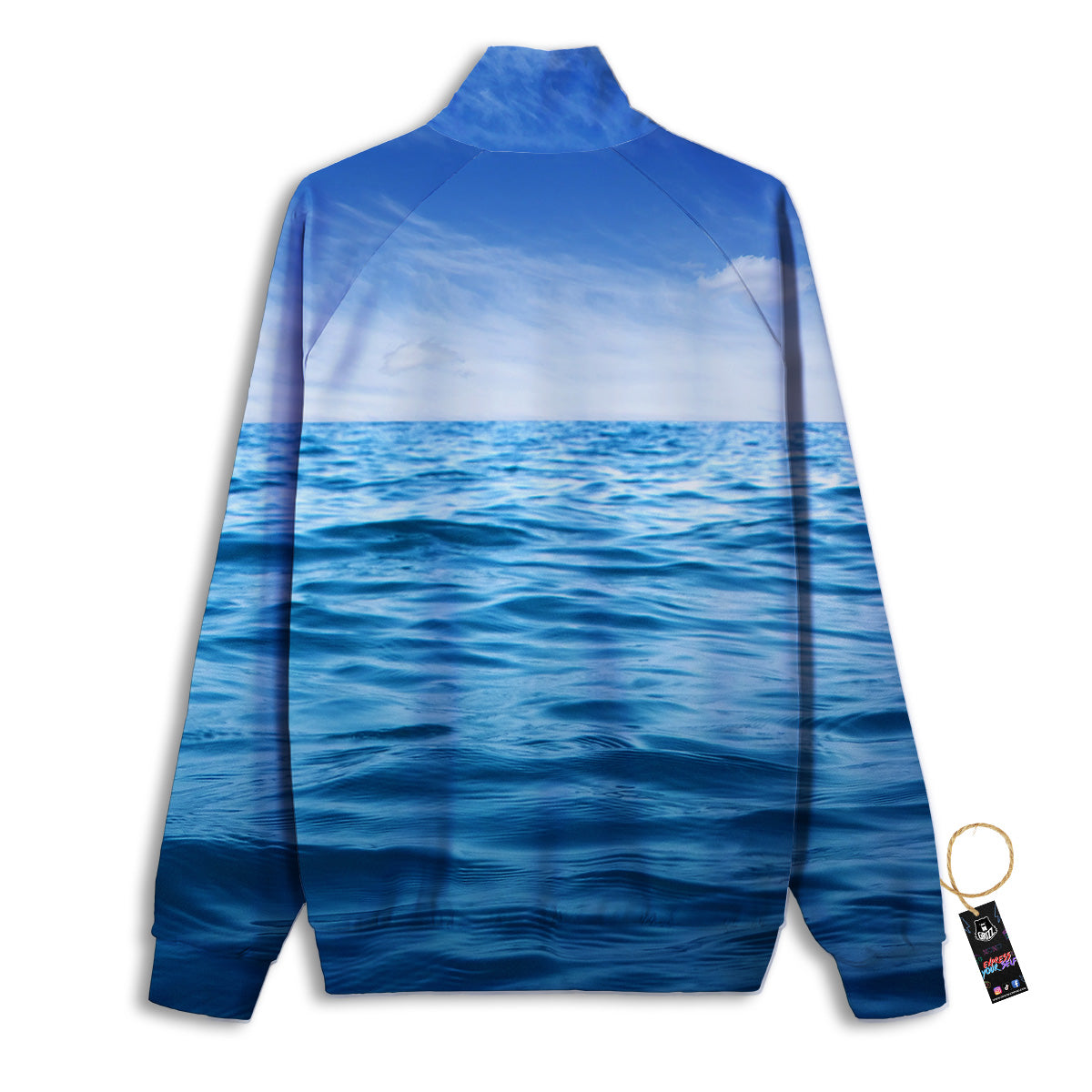 Ocean Blue Print Track Jacket-grizzshop