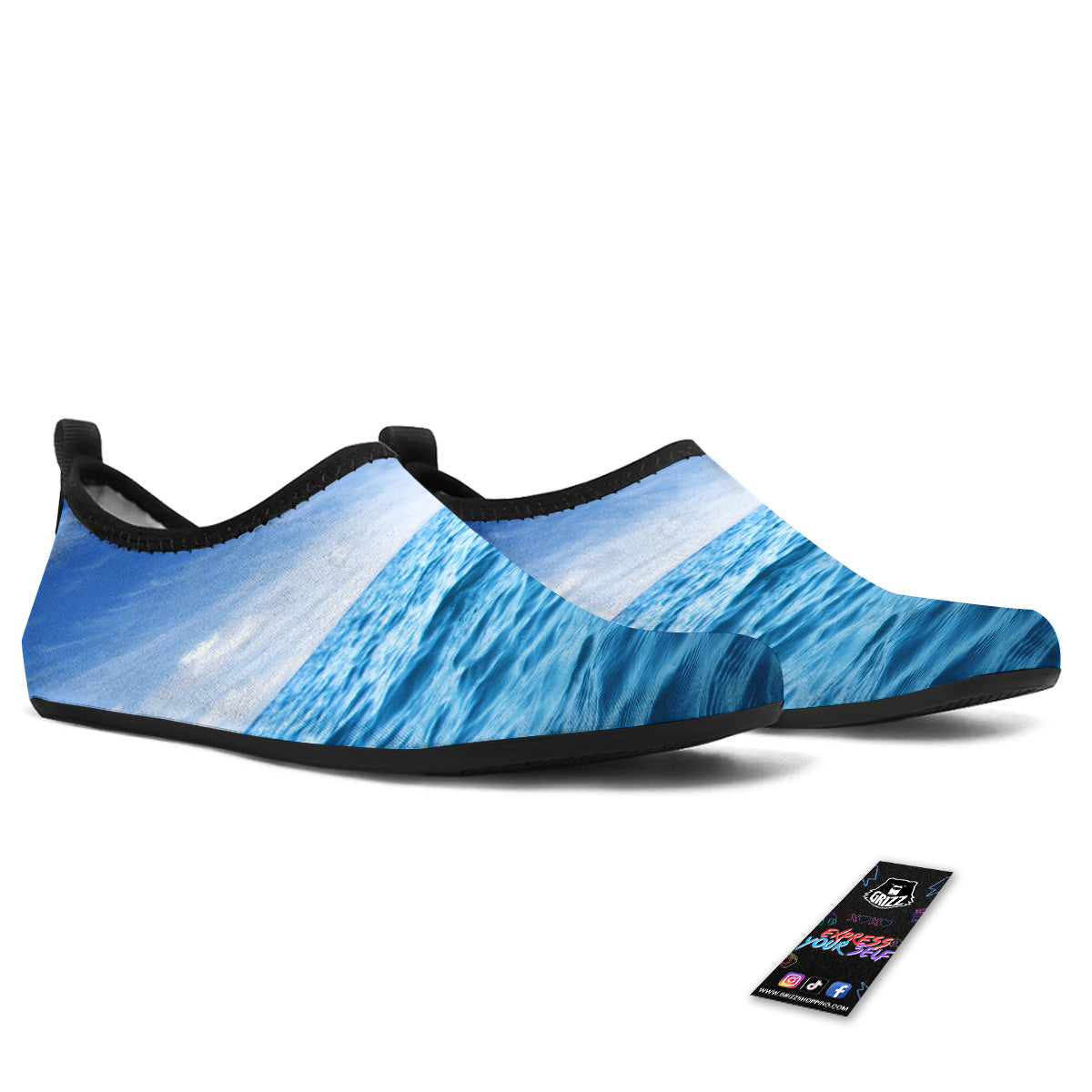 Ocean Blue Print Water Shoes-grizzshop