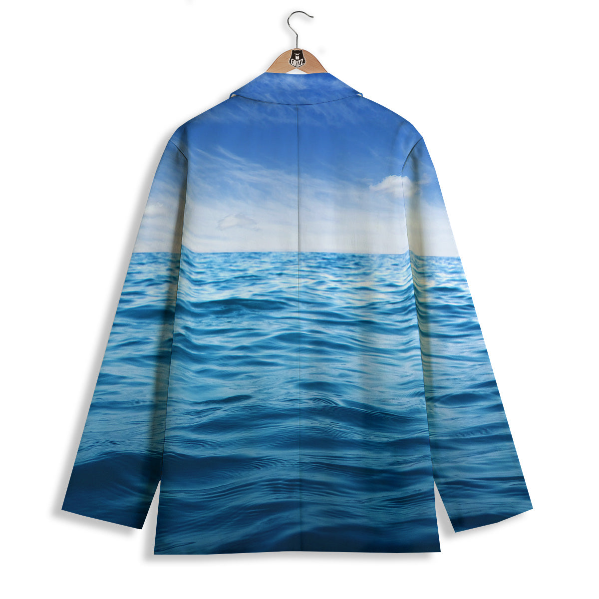 Ocean Blue Print Women's Blazer-grizzshop