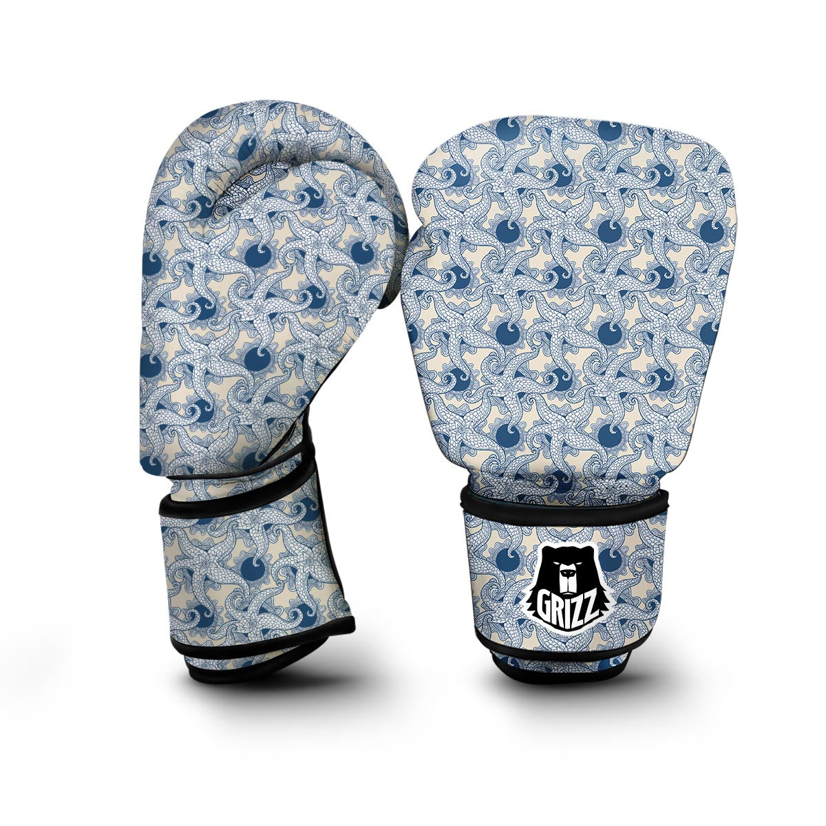 Ocean Octopus Pattern Print Boxing Gloves-grizzshop