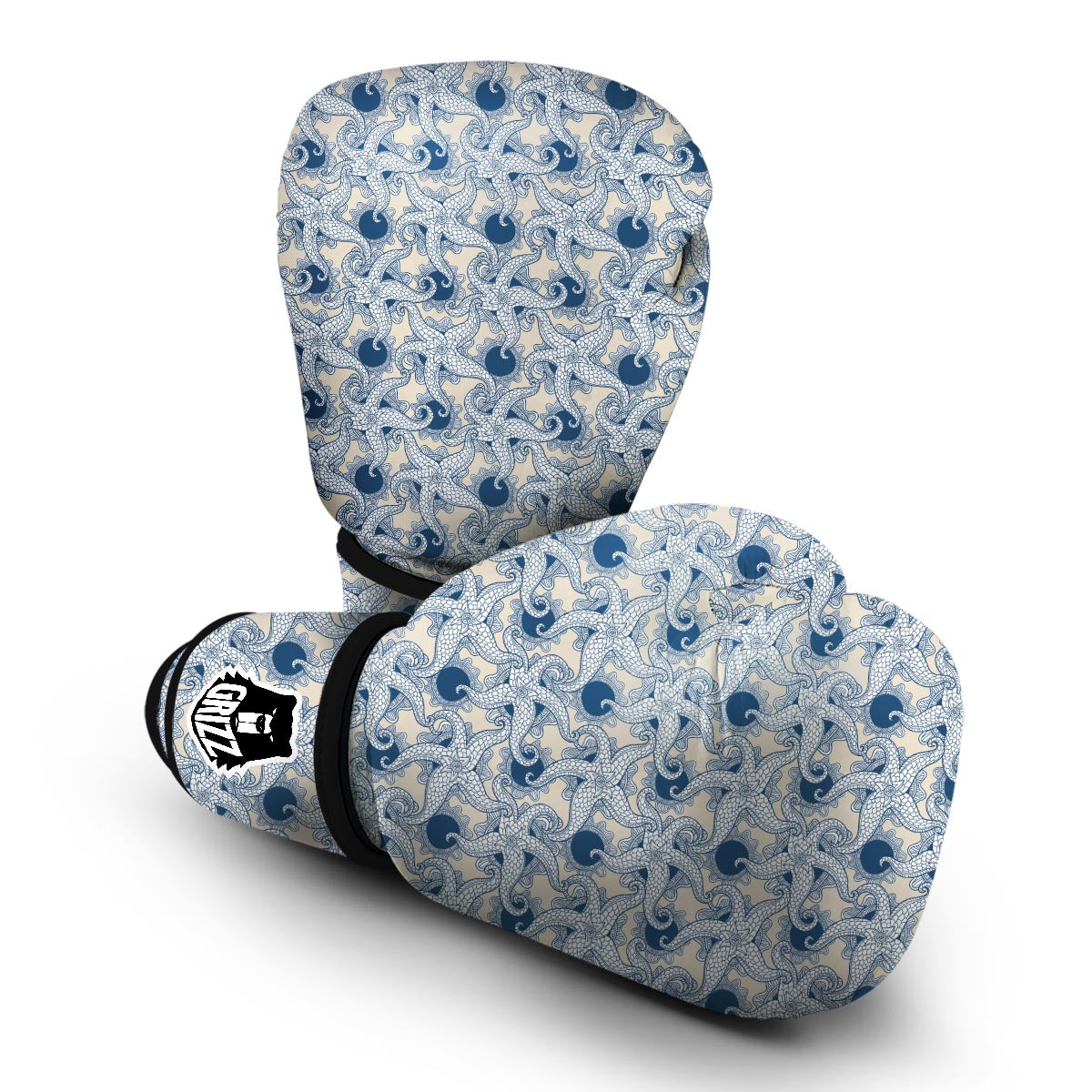 Ocean Octopus Pattern Print Boxing Gloves-grizzshop
