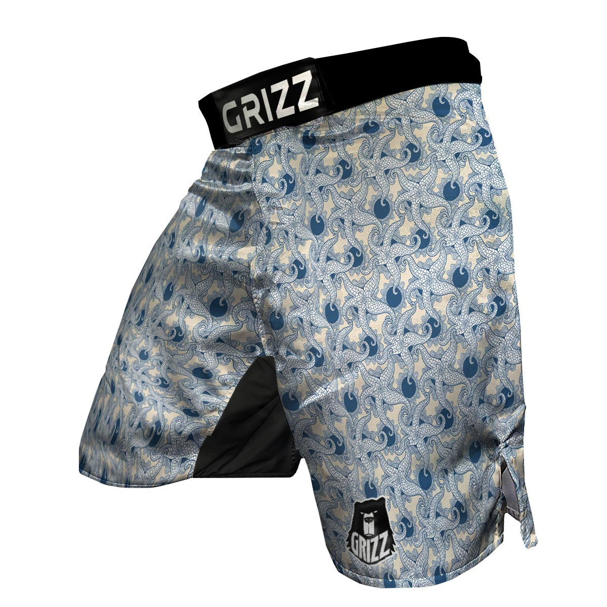 Ocean Octopus Pattern Print MMA Shorts-grizzshop