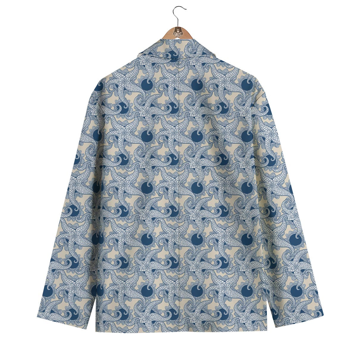 Ocean Octopus Pattern Print Men's Blazer-grizzshop