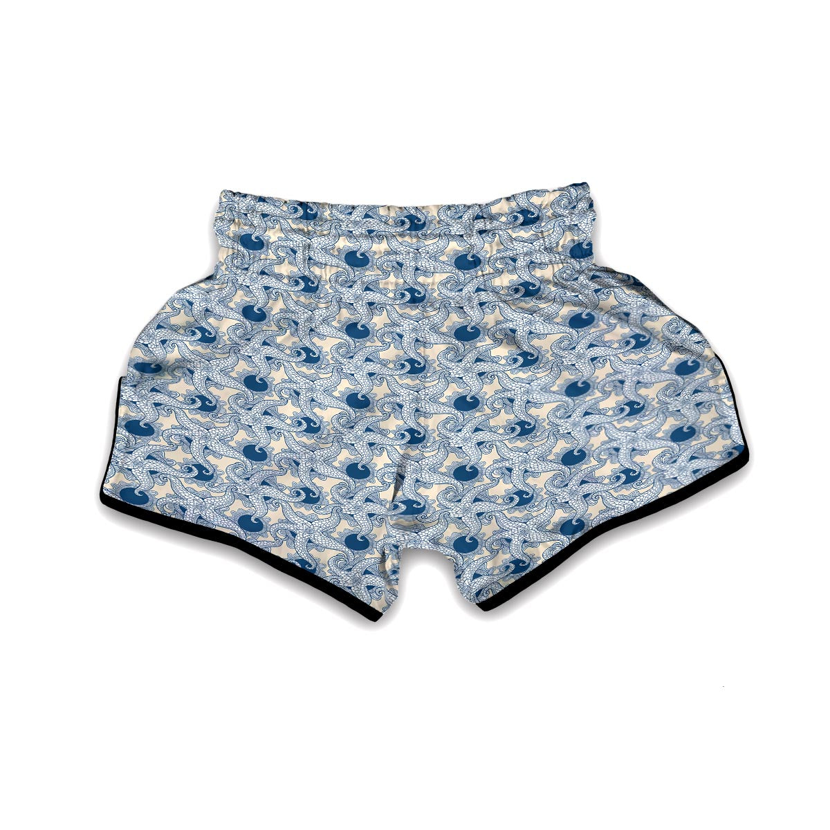 Ocean Octopus Pattern Print Muay Thai Boxing Shorts-grizzshop