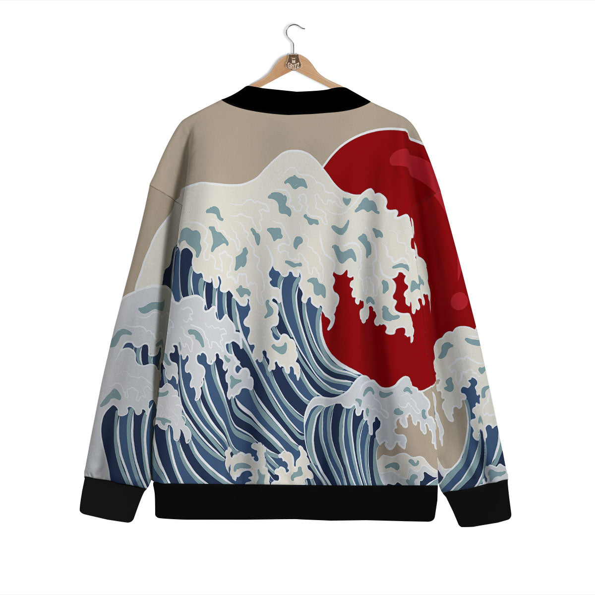 Ocean Wave Japanese Print Cardigan-grizzshop