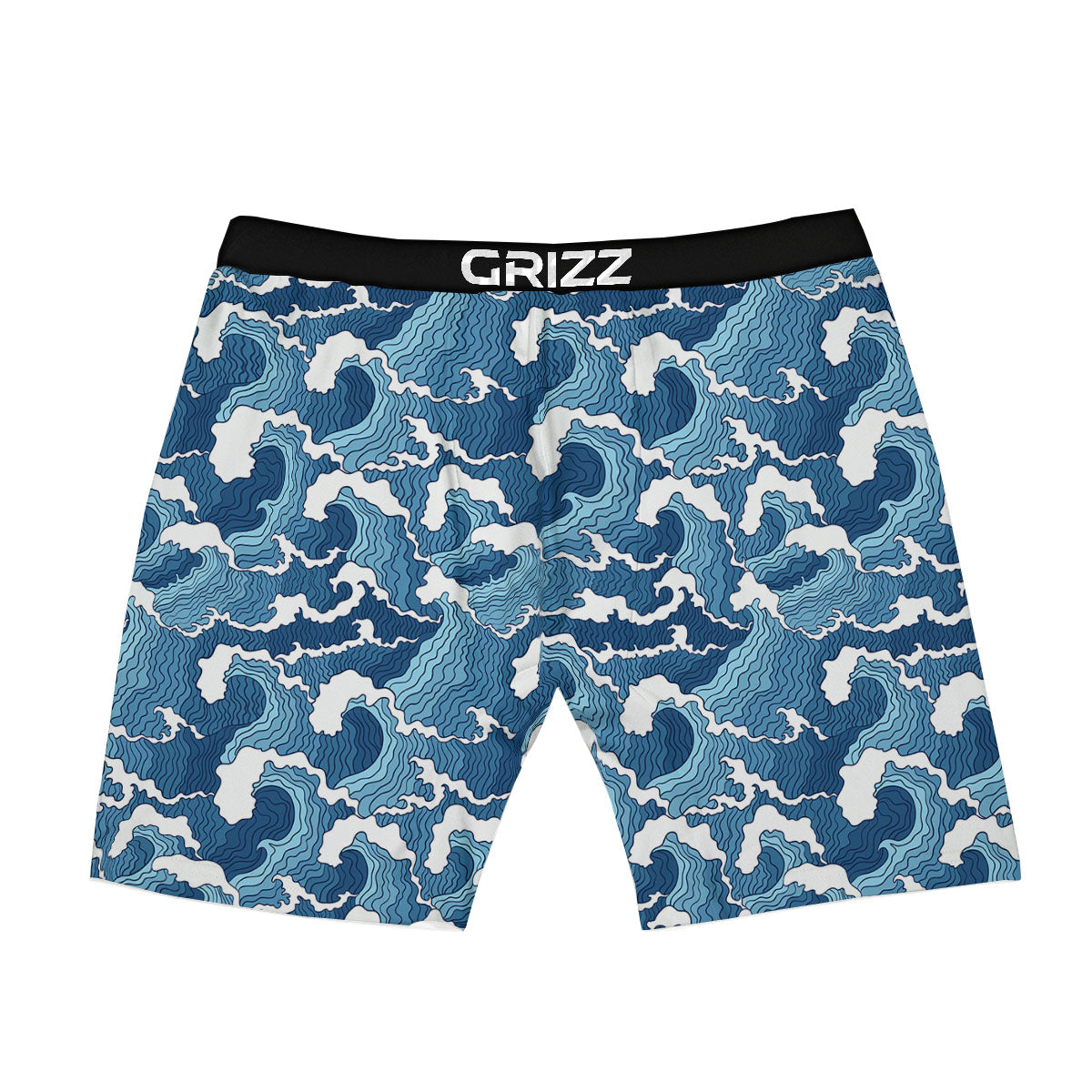 Ocean Wave Japanese Print Pattern Boxer Briefs-grizzshop
