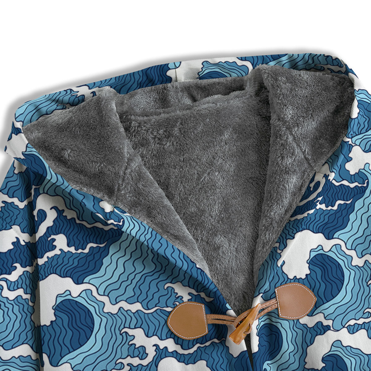 Ocean Wave Japanese Print Pattern Men's Windbreaker Jacket-grizzshop