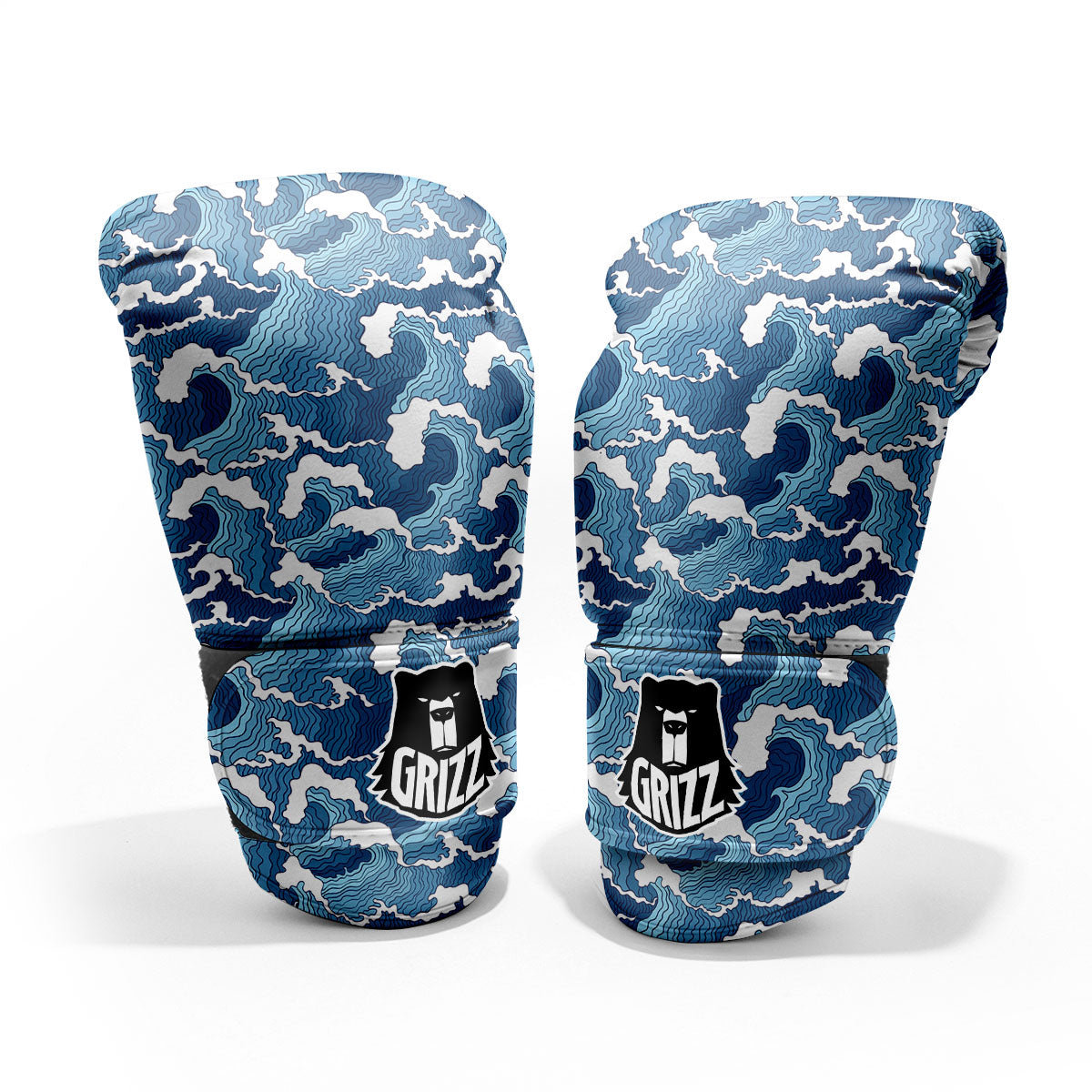 Ocean Wave Japanese Print Pattern Pro Boxing Glove