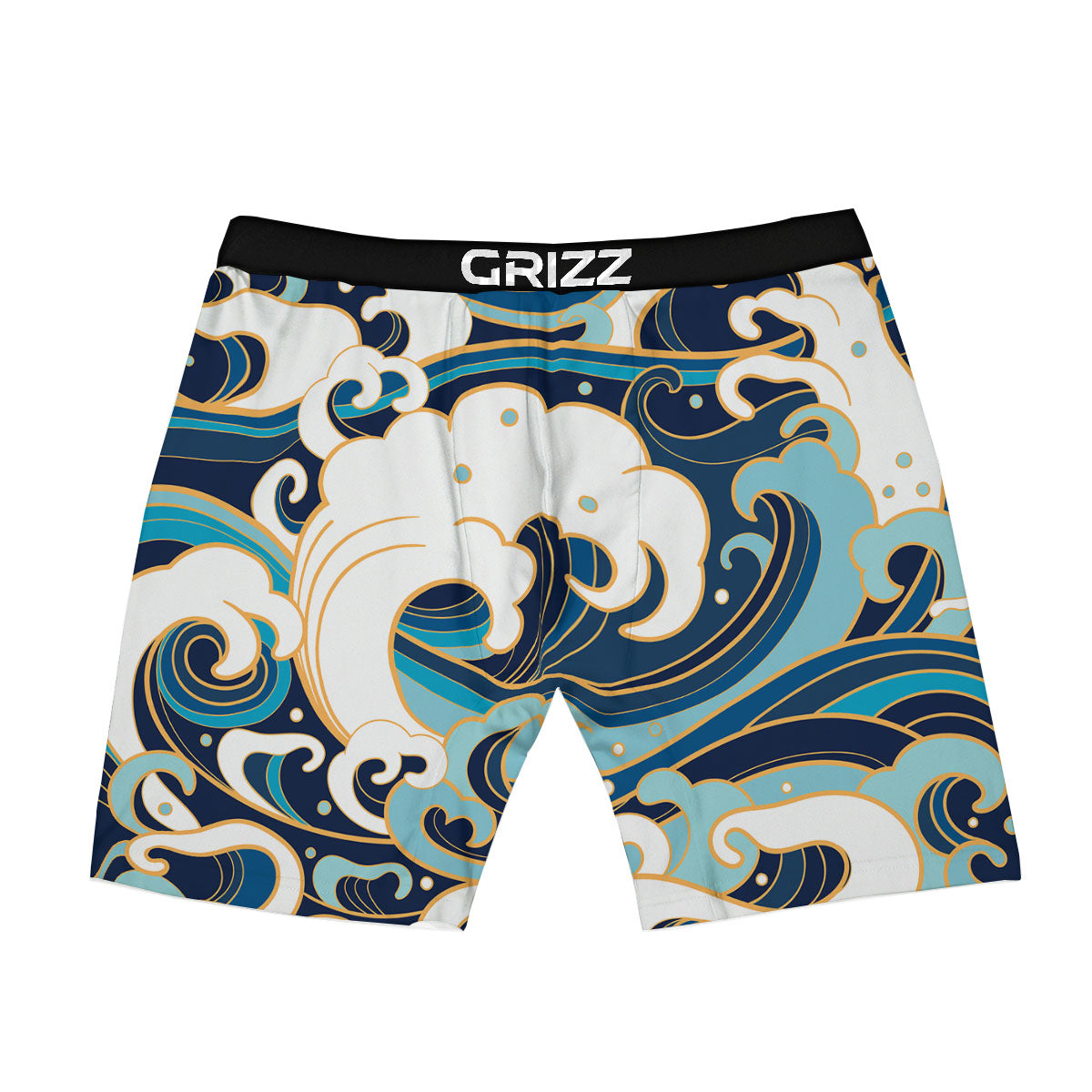 Ocean Wave Print Boxer Briefs-grizzshop