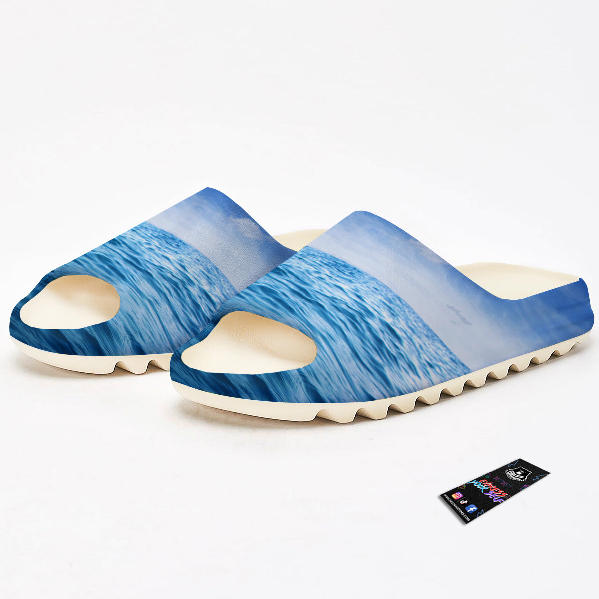 Ocean Blue Print Sandals-grizzshop