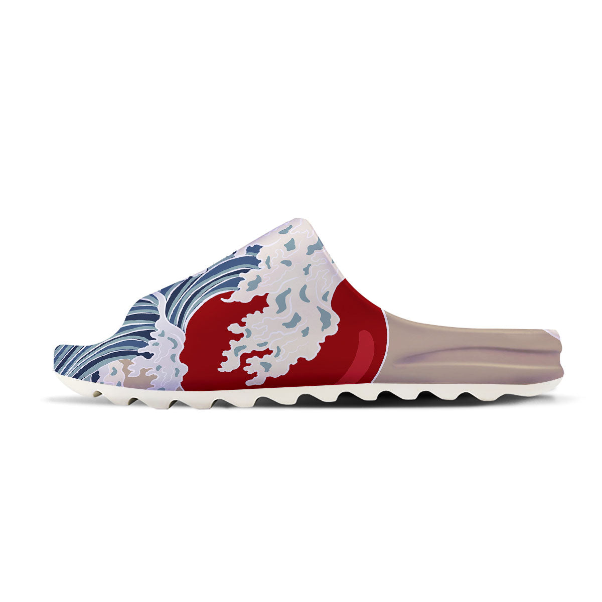 Ocean Wave Japanese Print Sandals-grizzshop