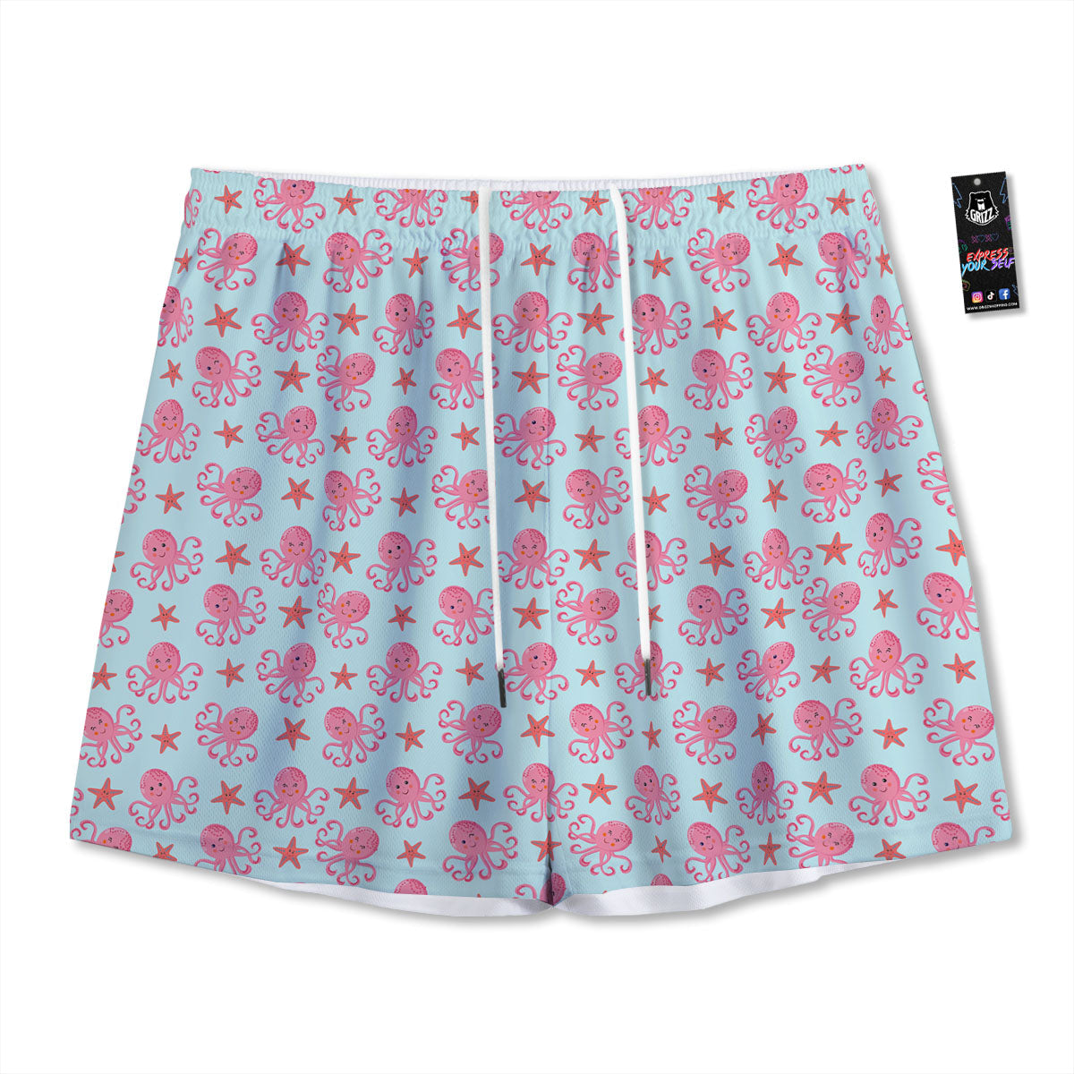 Milky Way Deep Space Print Mesh Shorts