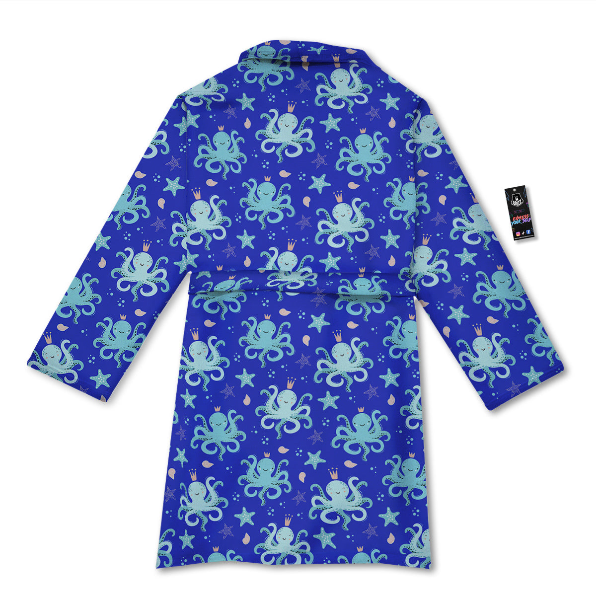 Octopus Cute Print Pattern Bathrobe-grizzshop