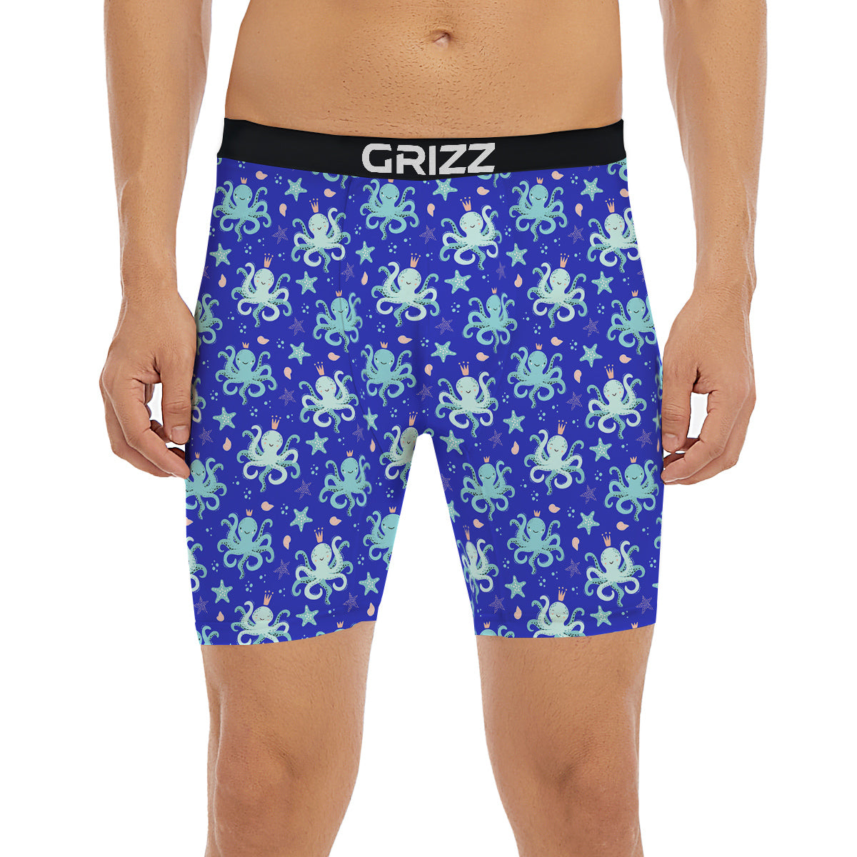 Octopus Cute Print Pattern Boxer Briefs-grizzshop