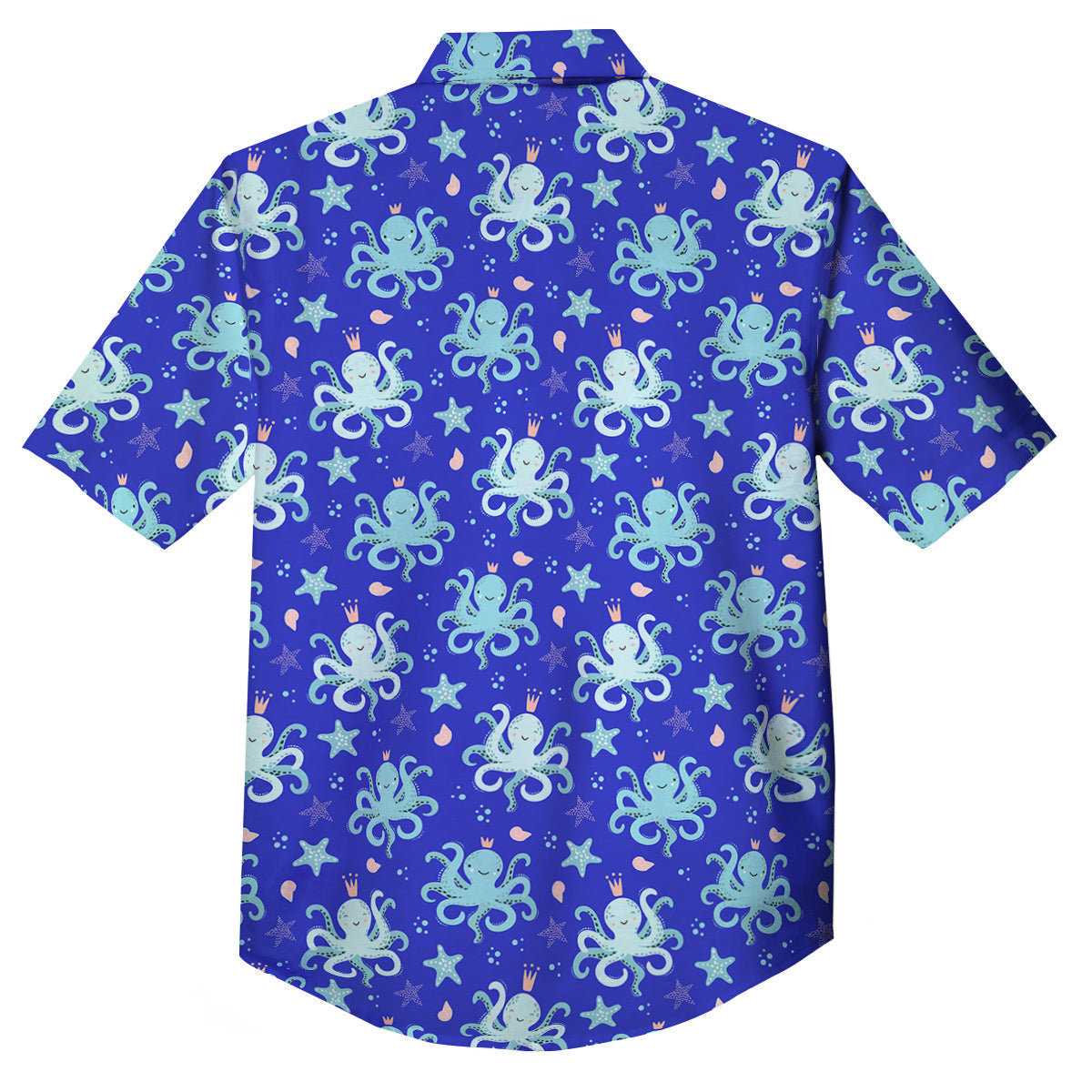 Octopus Cute Print Pattern Button Up Shirt-grizzshop