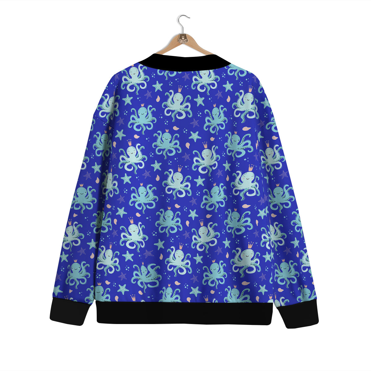 Octopus Cute Print Pattern Cardigan-grizzshop