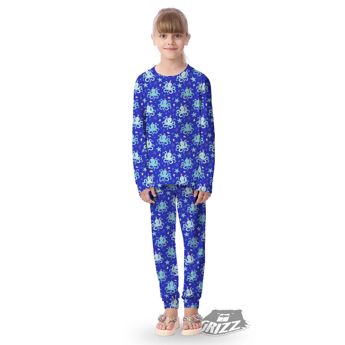 Octopus Cute Print Pattern Kid's Pajamas-grizzshop