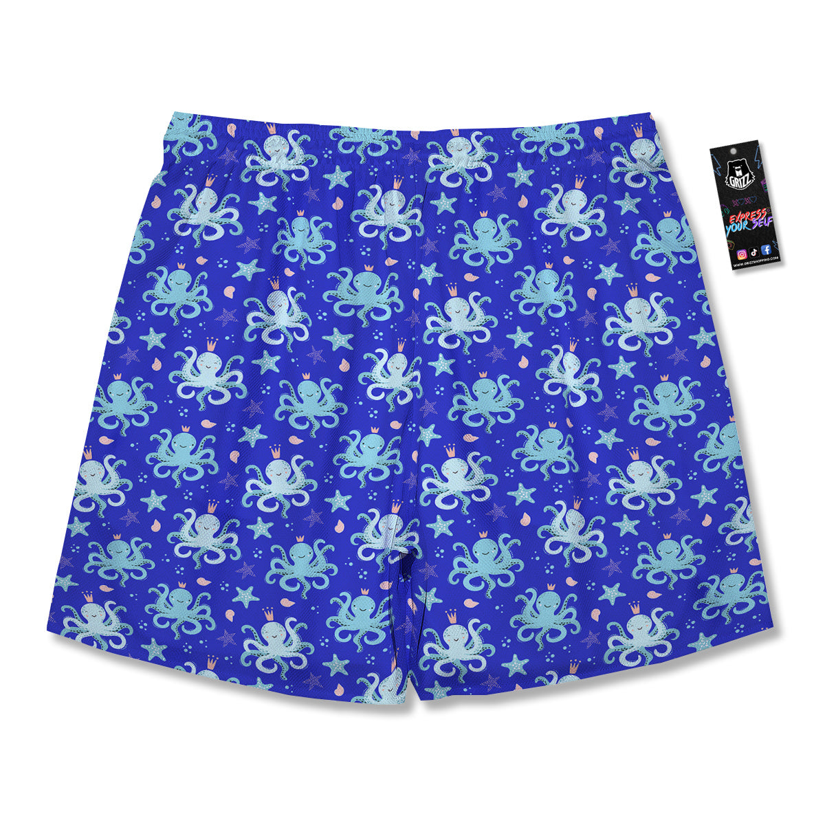 Octopus Cute Print Pattern Men's Running Shorts-grizzshop
