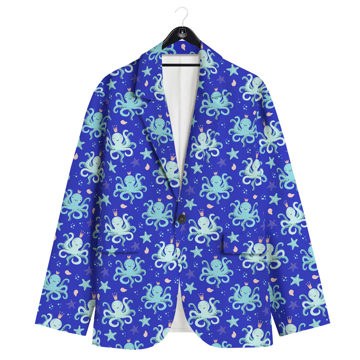 Octopus Cute Print Pattern Men's Sport Coat-grizzshop