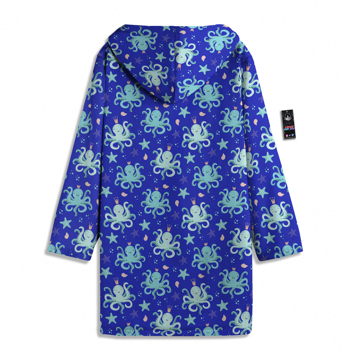 Octopus Cute Print Pattern Men's Windbreaker Jacket-grizzshop