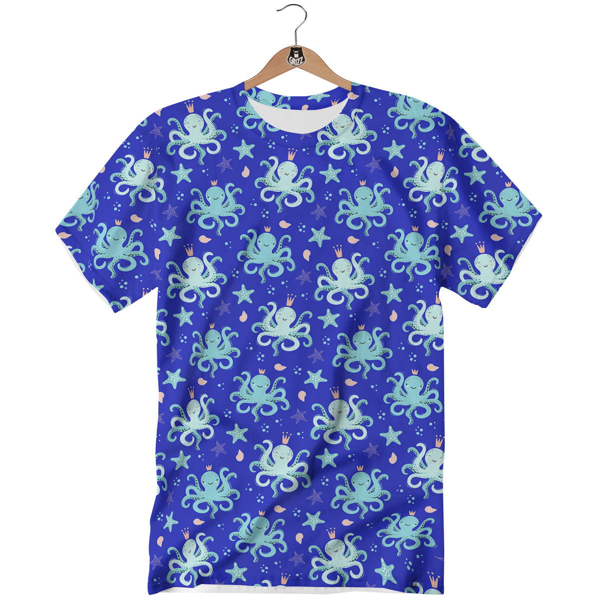 Octopus Cute Print Pattern T-Shirt-grizzshop