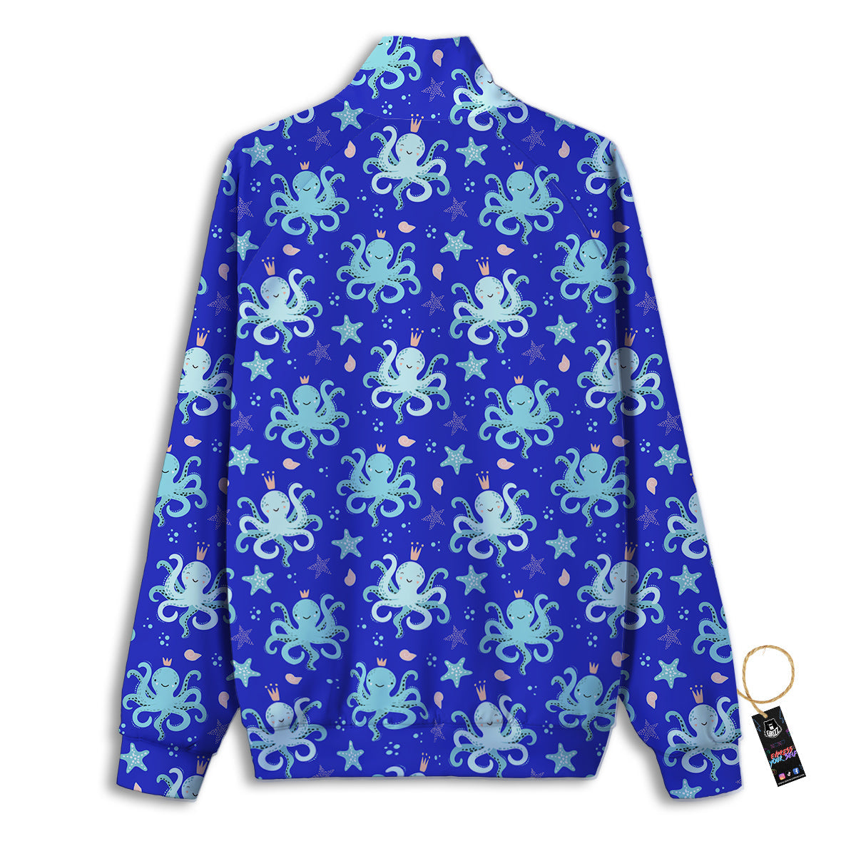 Octopus Cute Print Pattern Track Jacket-grizzshop