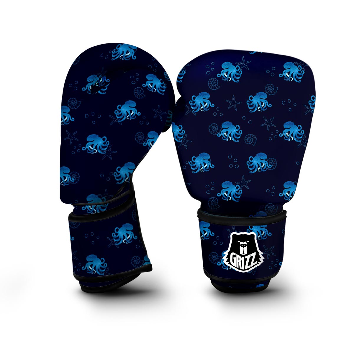 Octopus Squid Tentacle Print Pattern Boxing Gloves-grizzshop