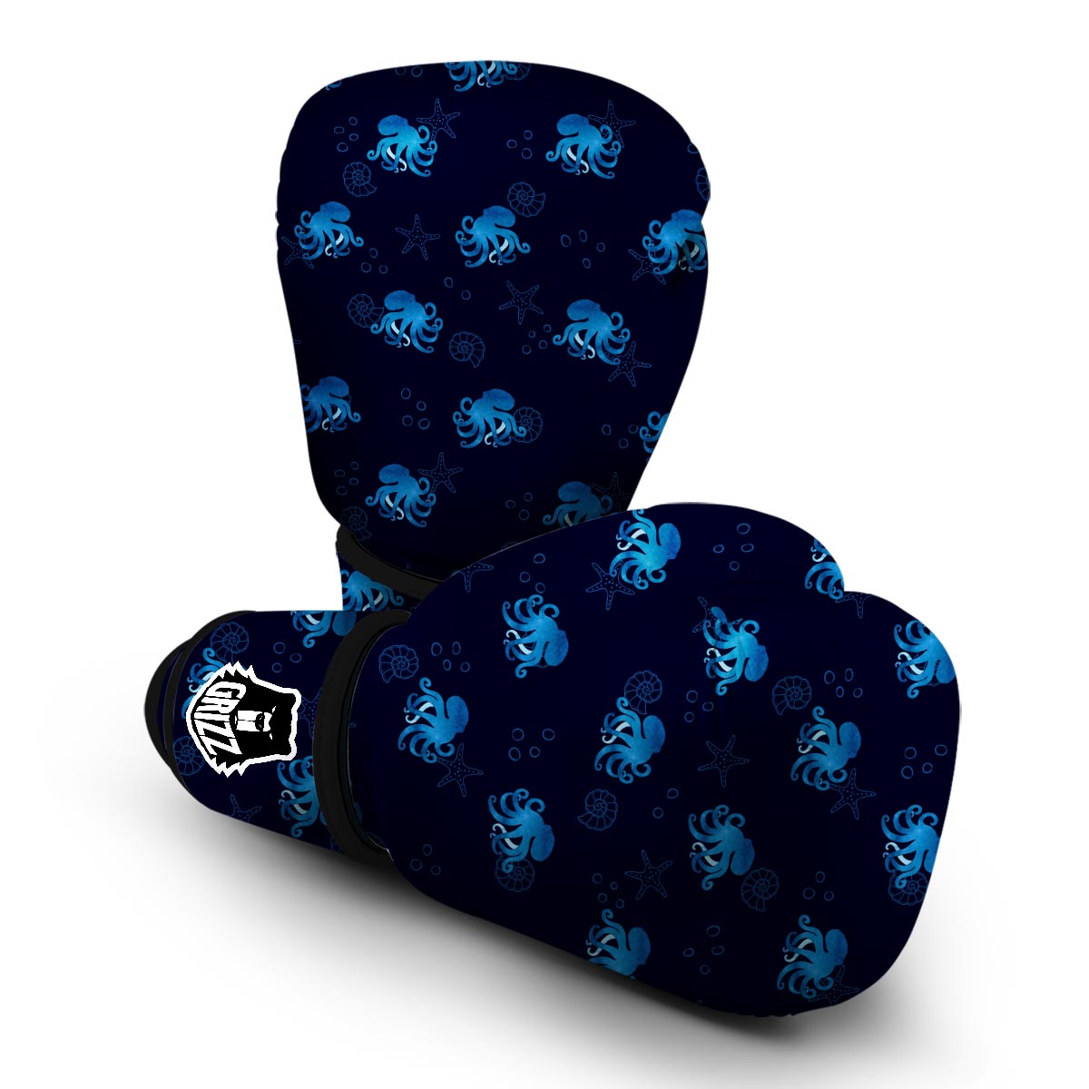 Octopus Squid Tentacle Print Pattern Boxing Gloves-grizzshop