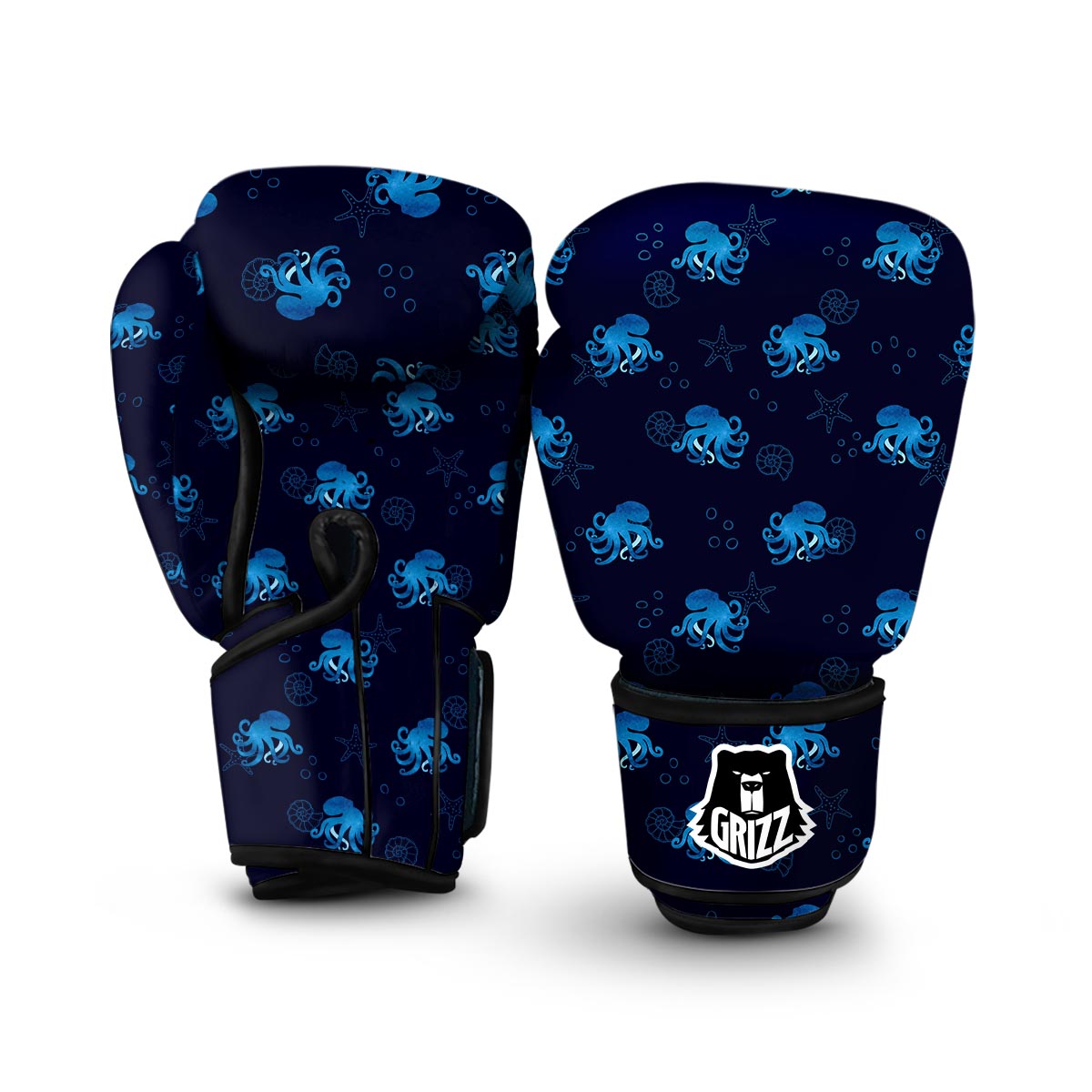 Octopus Squid Tentacle Print Pattern Boxing Gloves-grizzshop