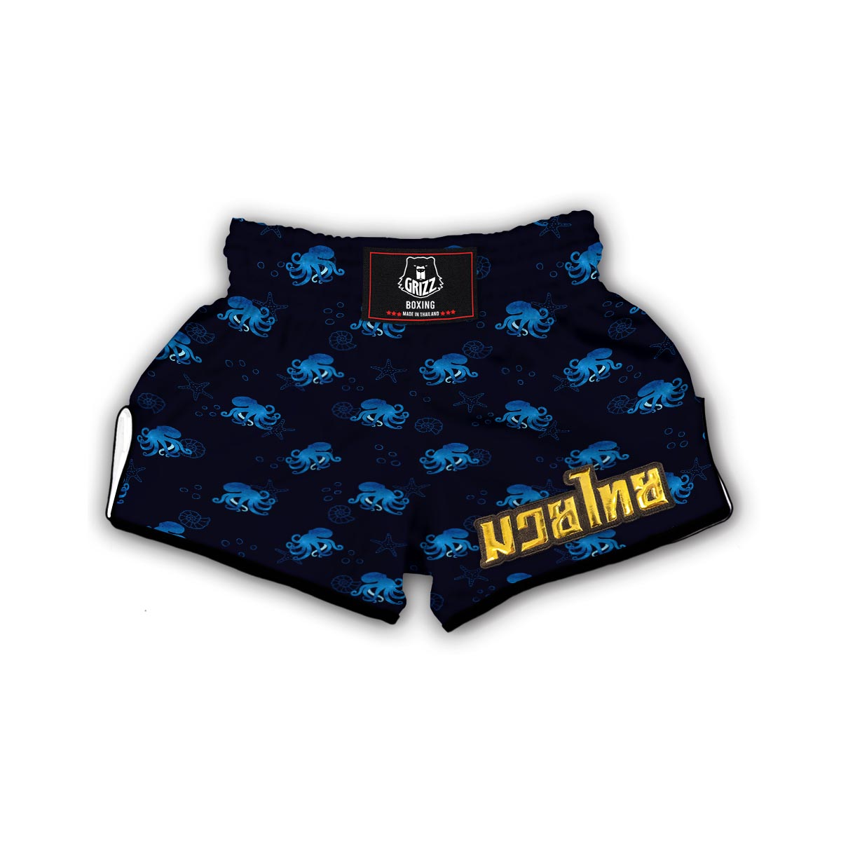 Octopus Squid Tentacle Print Pattern Muay Thai Boxing Shorts-grizzshop