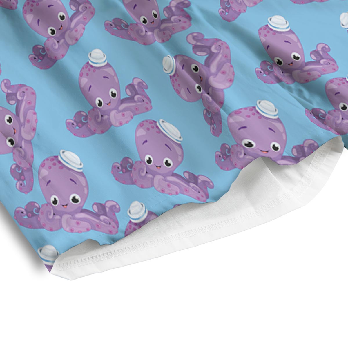 Octopus Teal And Purple Print Pattern Men's Athletic Shorts