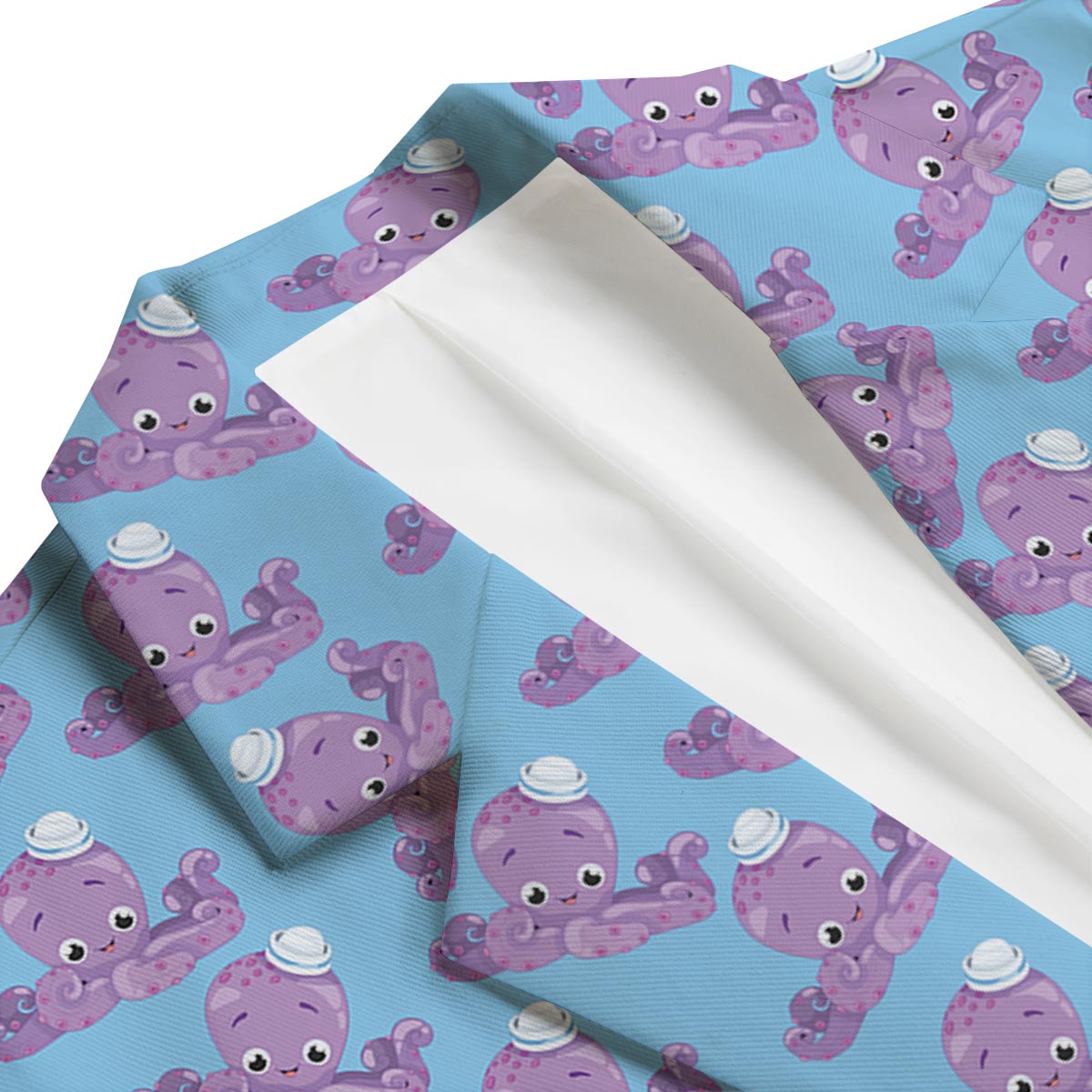 Octopus Teal And Purple Print Pattern Men's Blazer-grizzshop
