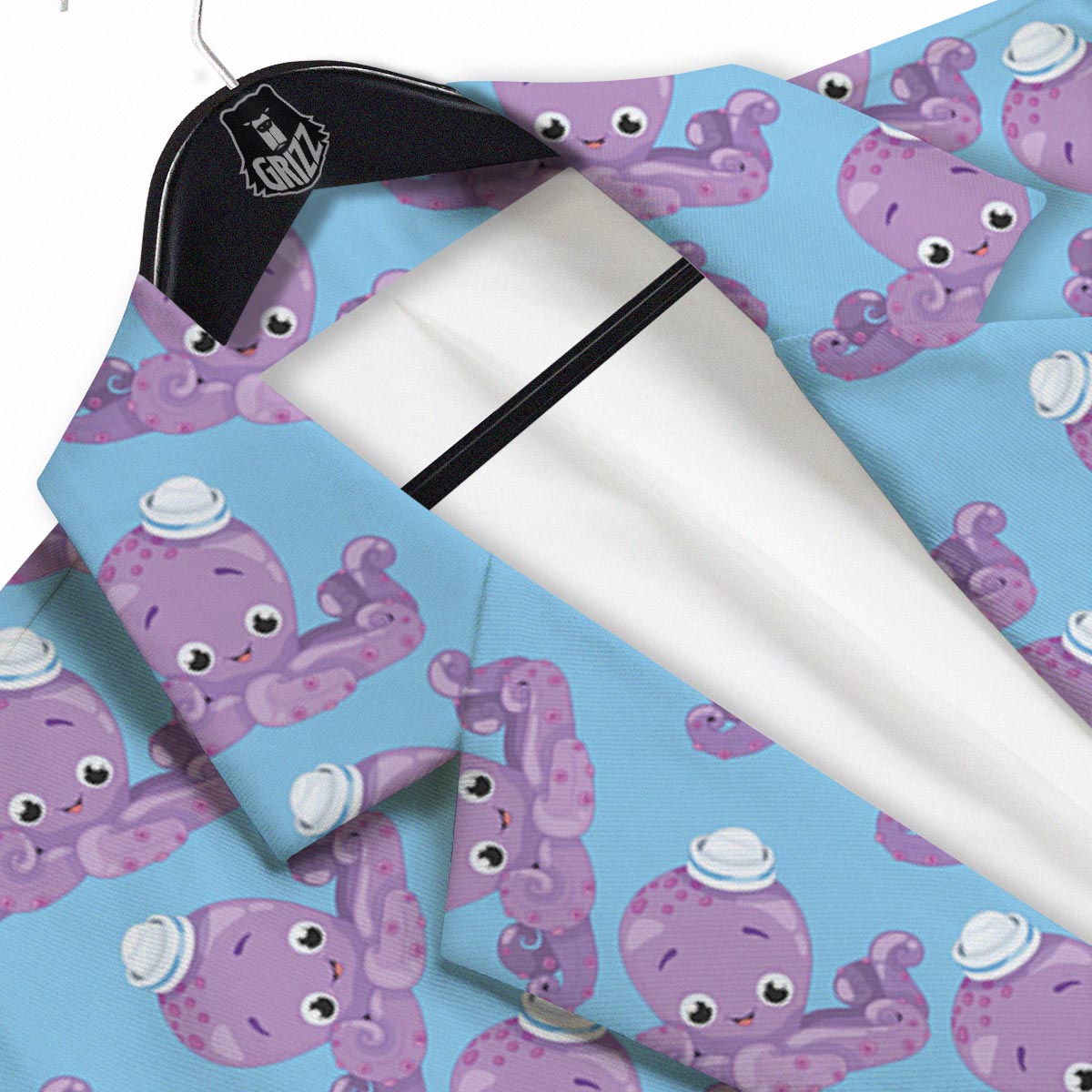 Octopus Teal And Purple Print Pattern Men's Sport Coat-grizzshop