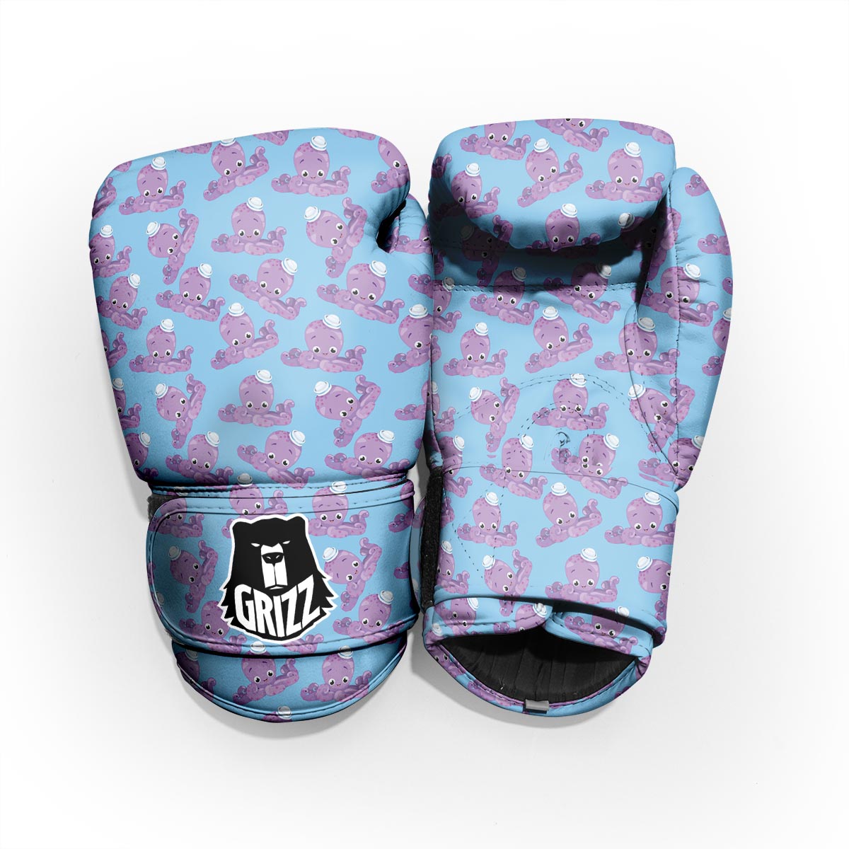 Octopus Teal And Purple Print Pattern Pro Boxing Glove