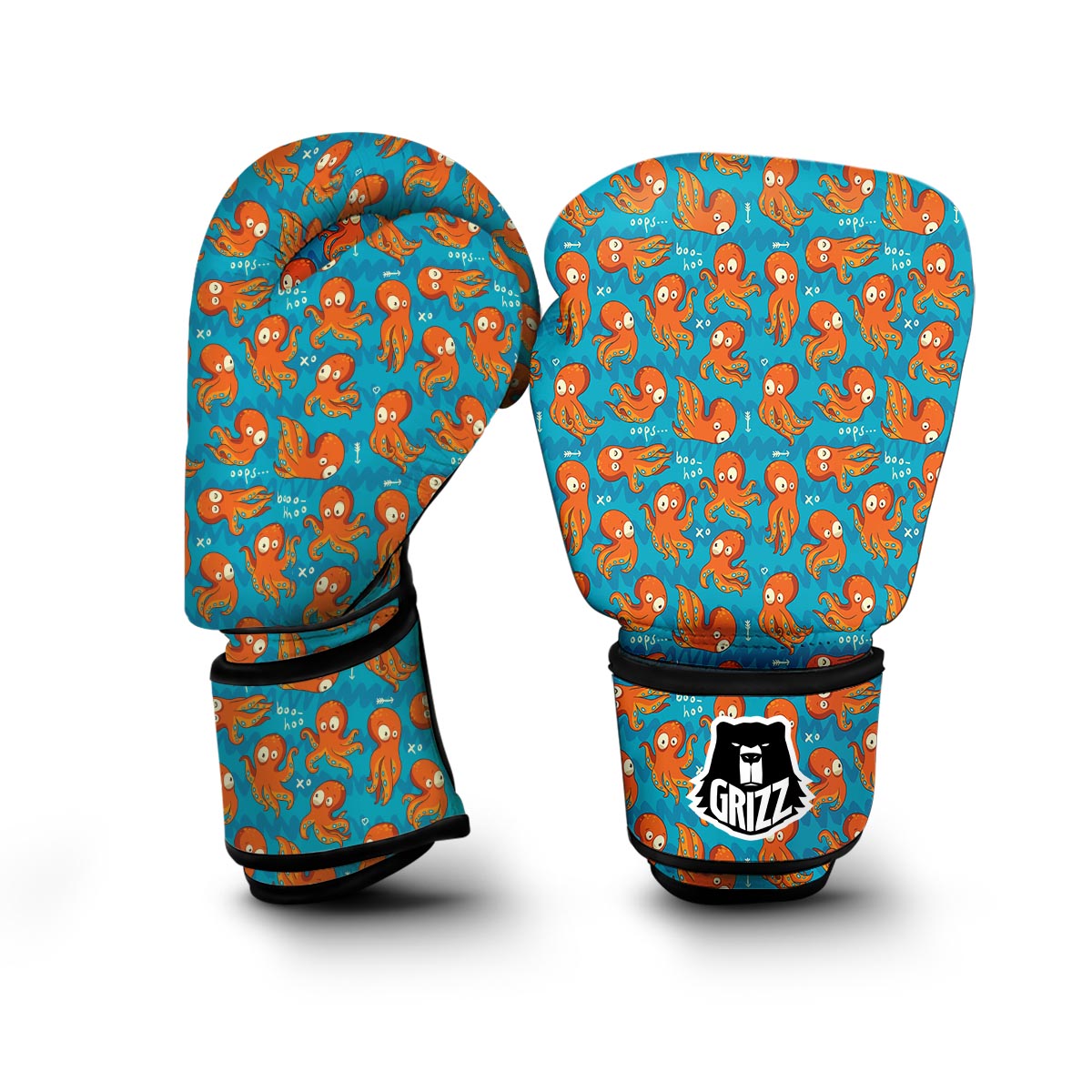 Octopus Tentacle Squid Pattern Print Boxing Gloves-grizzshop