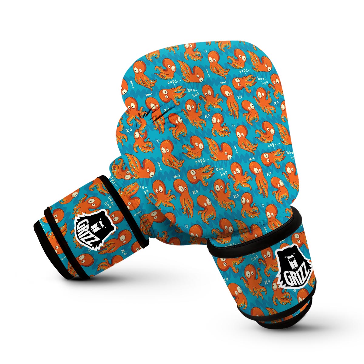 Octopus Tentacle Squid Pattern Print Boxing Gloves-grizzshop