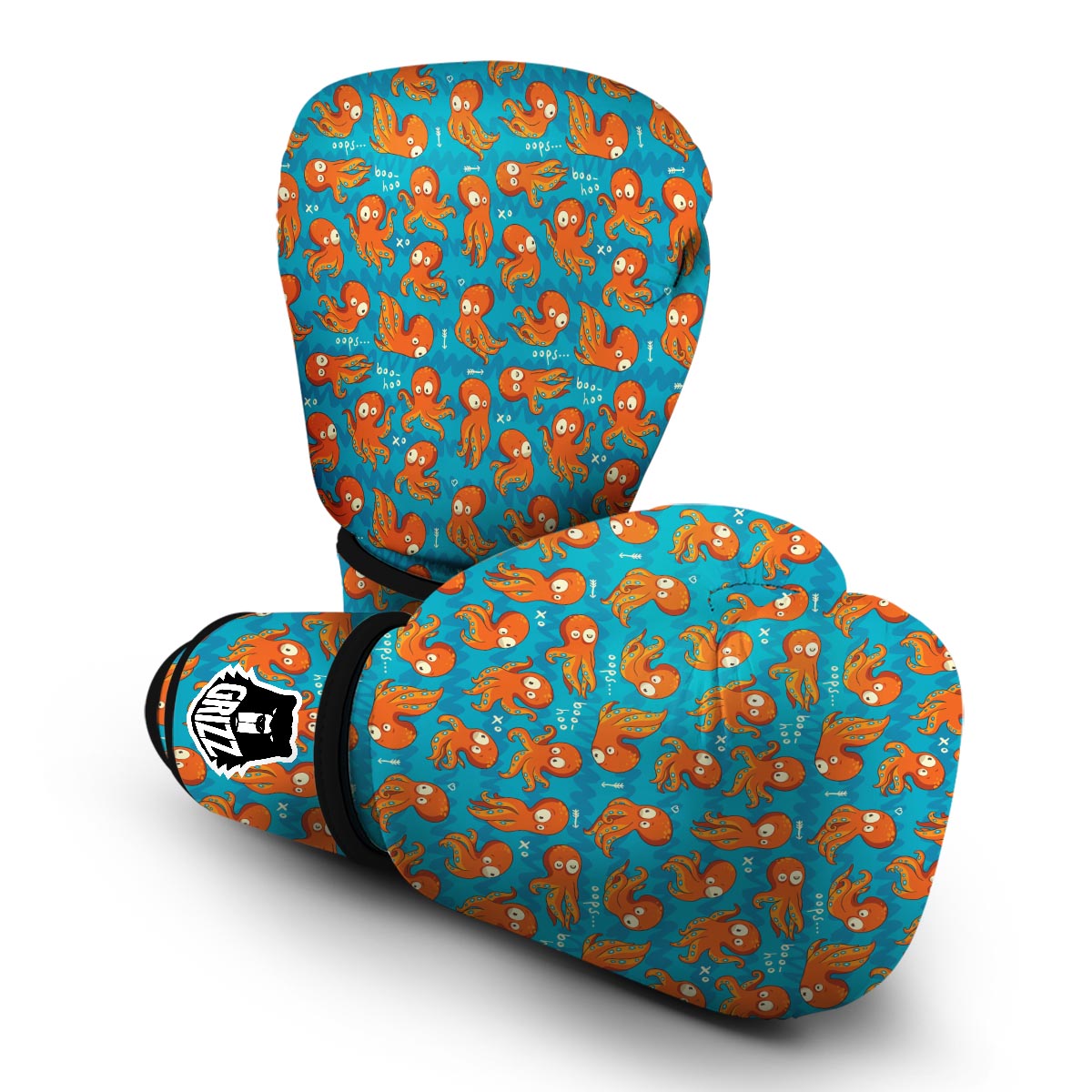 Octopus Tentacle Squid Pattern Print Boxing Gloves-grizzshop