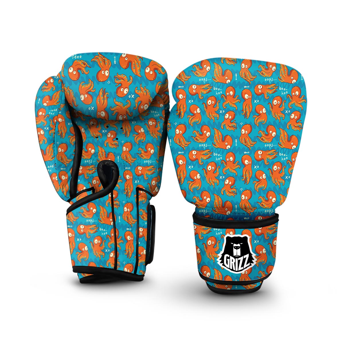 Octopus Tentacle Squid Pattern Print Boxing Gloves-grizzshop