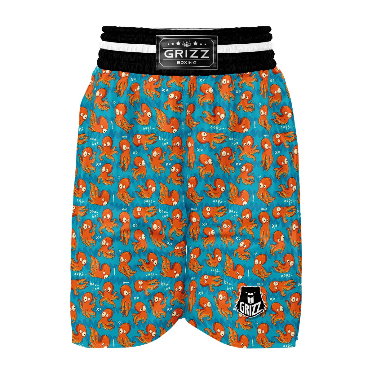 Octopus Tentacle Squid Pattern Print Boxing Shorts-grizzshop