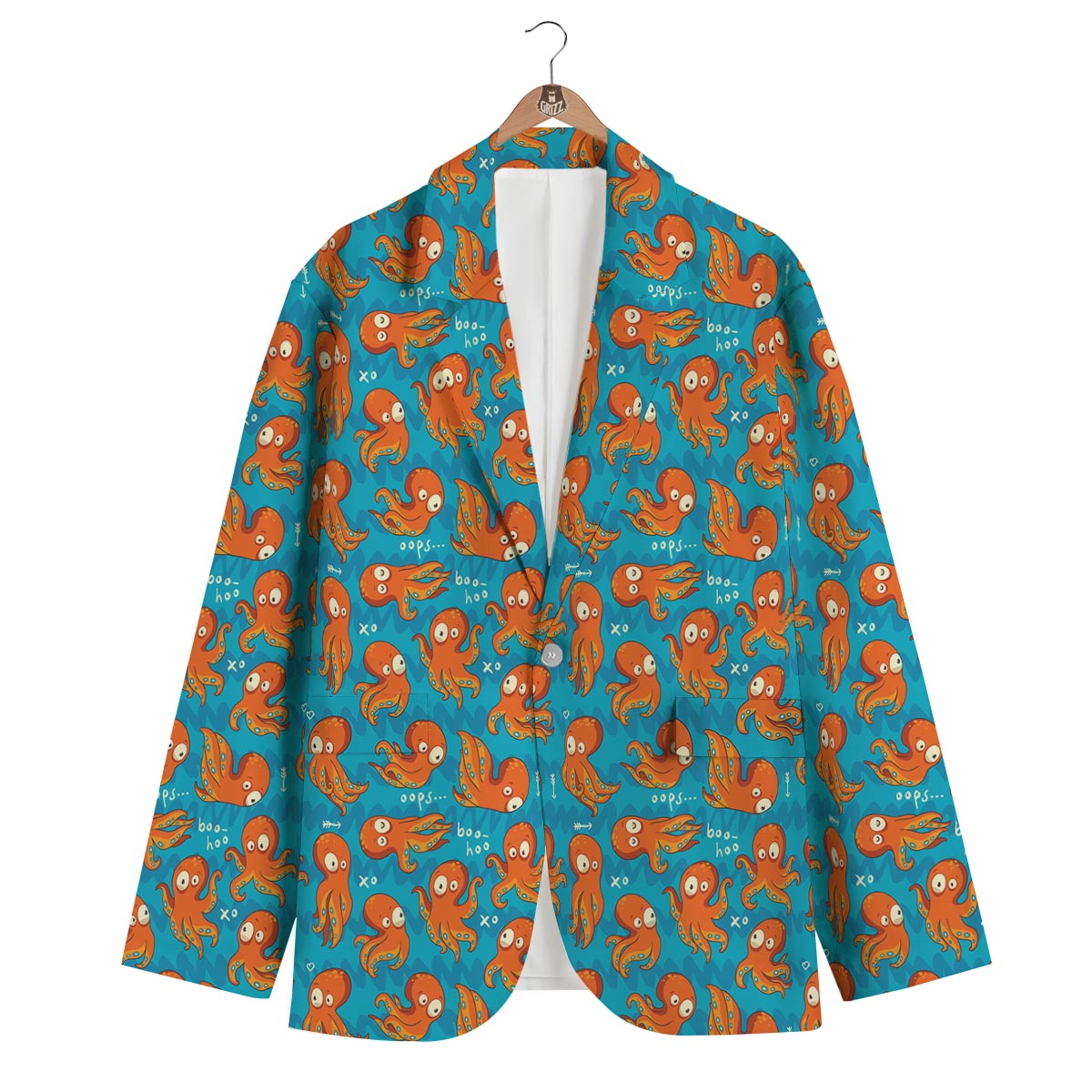 Octopus Tentacle Squid Pattern Print Men's Blazer-grizzshop