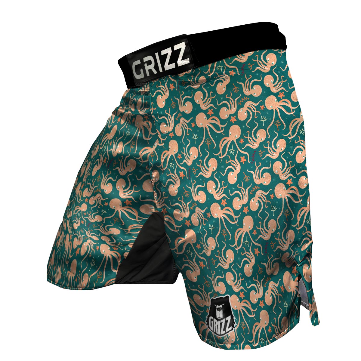 Octopus Tentacle Squid Print Pattern MMA Shorts-grizzshop