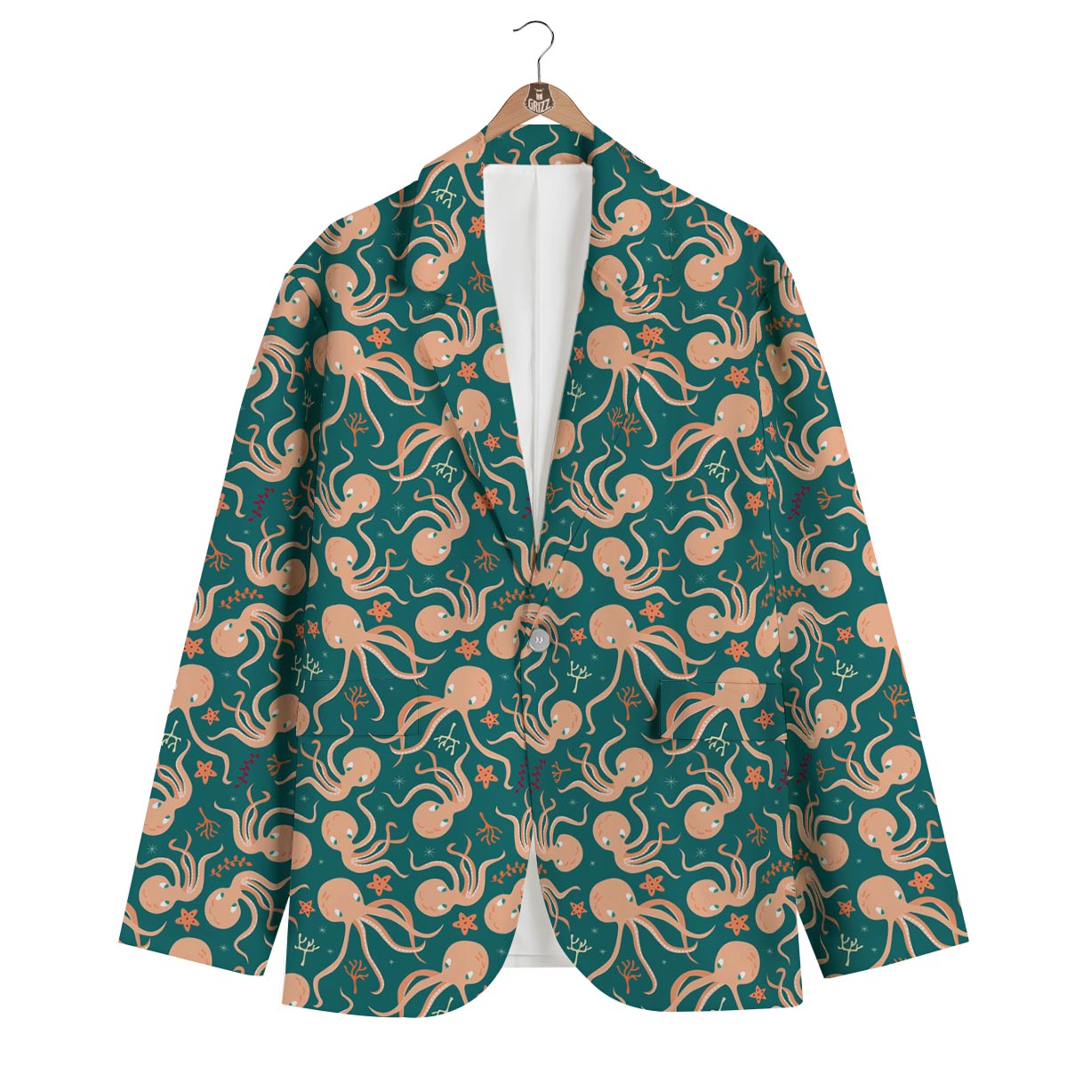 Octopus Tentacle Squid Print Pattern Men's Blazer-grizzshop