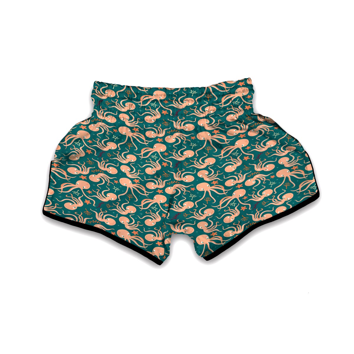 Octopus Tentacle Squid Print Pattern Muay Thai Boxing Shorts-grizzshop