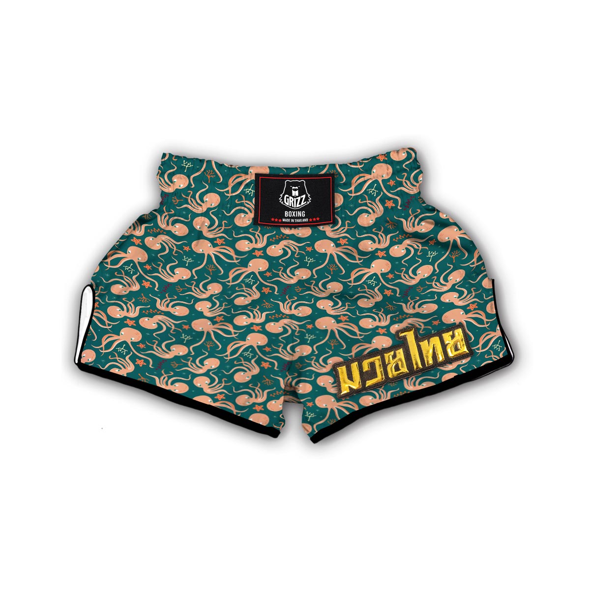 Octopus Tentacle Squid Print Pattern Muay Thai Boxing Shorts-grizzshop