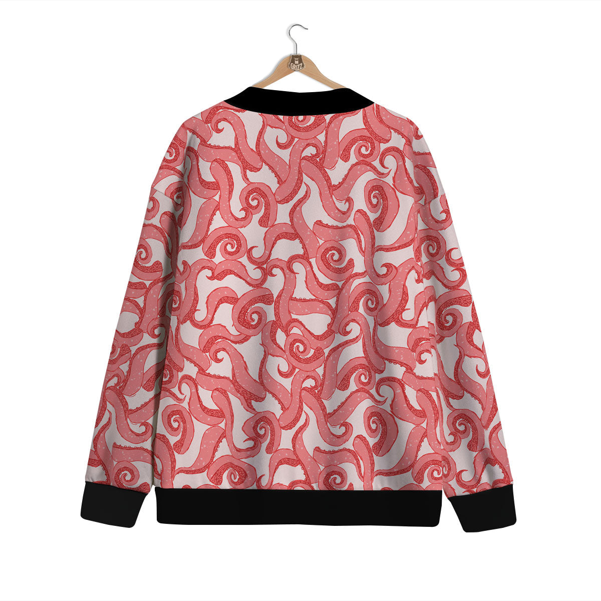 Octopus Tentacles Pink Print Pattern Cardigan-grizzshop