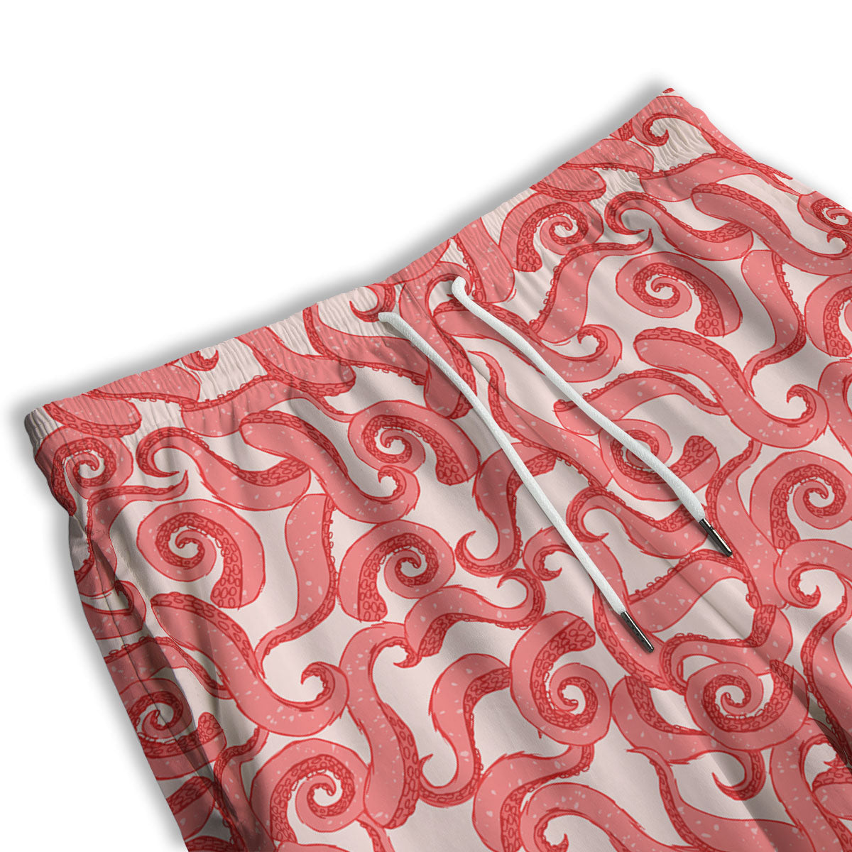 Octopus Tentacles Pink Print Pattern Men's Athletic Shorts