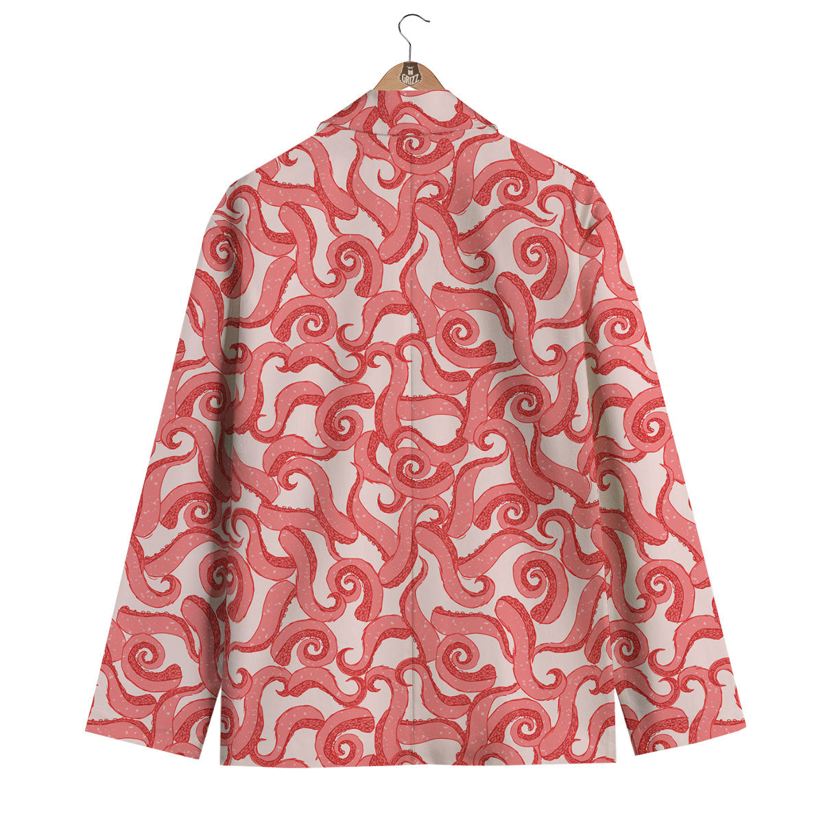 Octopus Tentacles Pink Print Pattern Men's Blazer-grizzshop