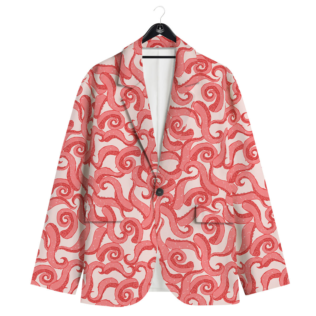 Octopus Tentacles Pink Print Pattern Men's Sport Coat-grizzshop